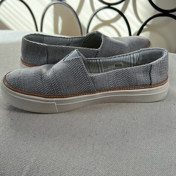 Tom’s Parker Cupsole gray slip-on durable and comfortable canvas sneakers 6.5 W - Picture 7 of 16